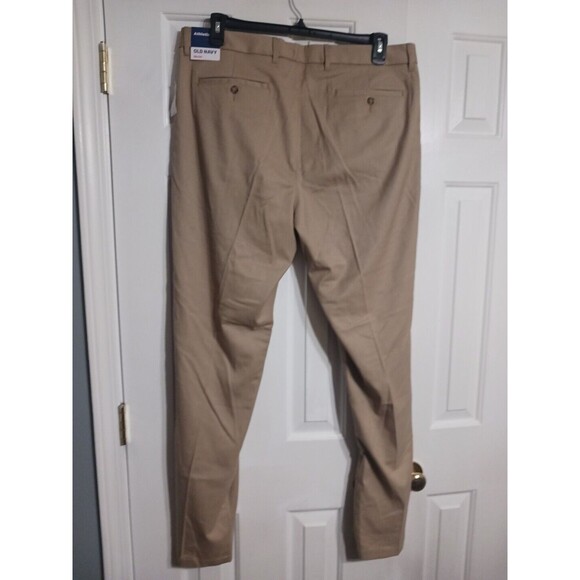 NWT Men's Old Navy Athletic Dress Pants Size 38x34 Khaki - Picture 4 of 9